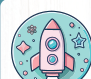 Startups rocket badge